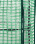 Arriate con cubierta invernadero aspecto ratán 80x50x182 cm