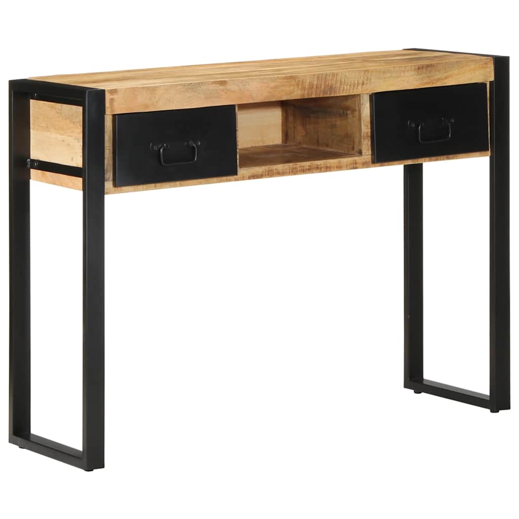 Mesa consola madera maciza de acacia 80x35x75 cm