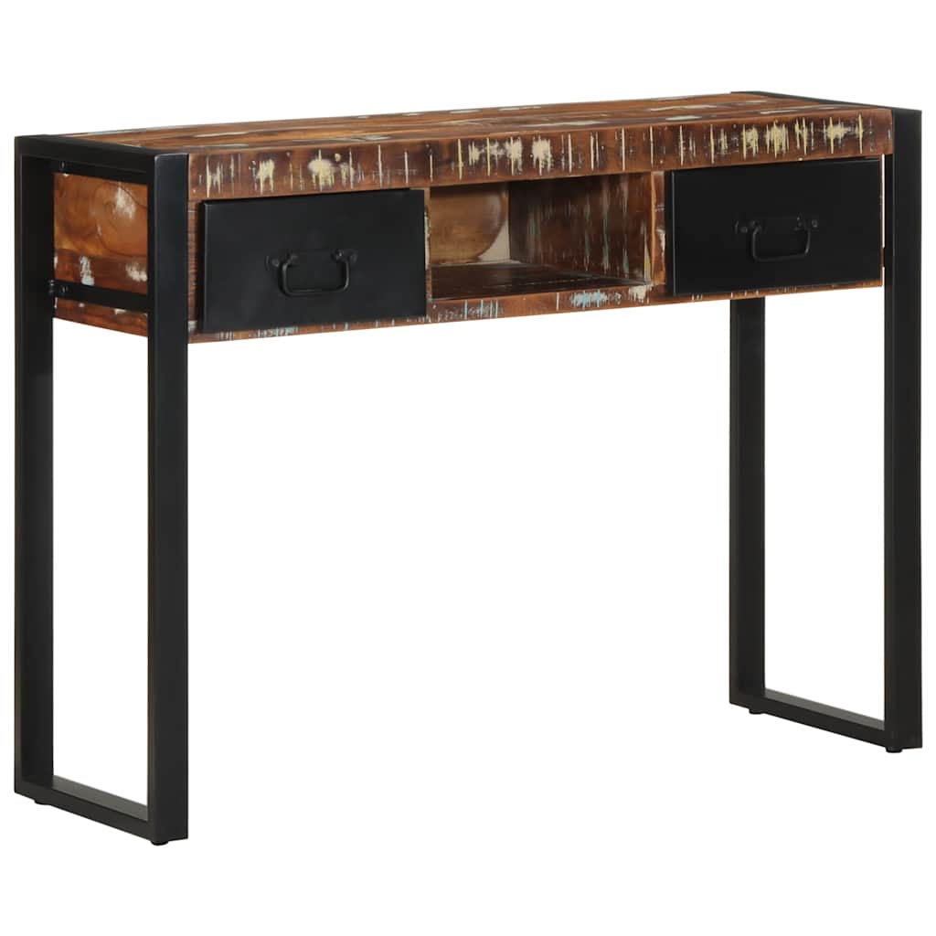 Mesa consola madera maciza de acacia 80x35x75 cm