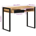 Escritorio 100x50x75 cm madera maciza mango