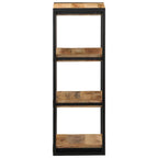 Estante de pared madera maciza de mango 35x35x100 cm