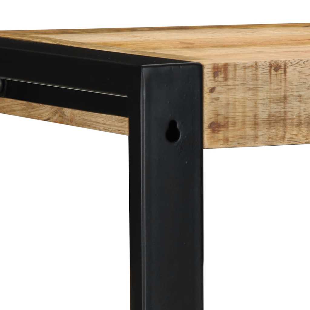 Estante de pared madera maciza de mango 35x35x100 cm