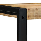 Estante de pared madera maciza de mango 35x35x100 cm