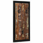 Perchero de pared con 5 ganchos madera maciza de mango
