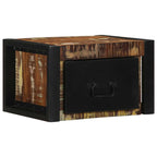 Mesilla de noche con luces LED blanca 38x34x50 cm