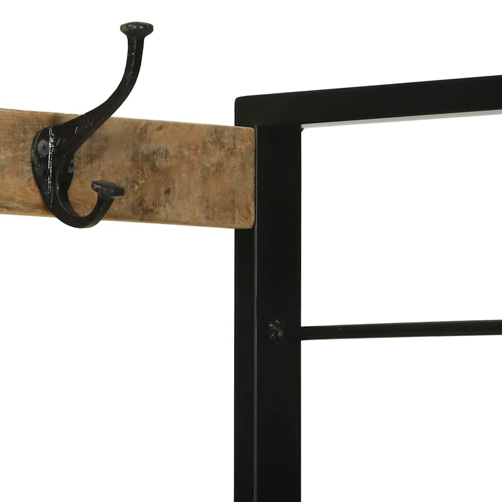 Perchero para ropa con cajón Marrón Madera maciza de Mango