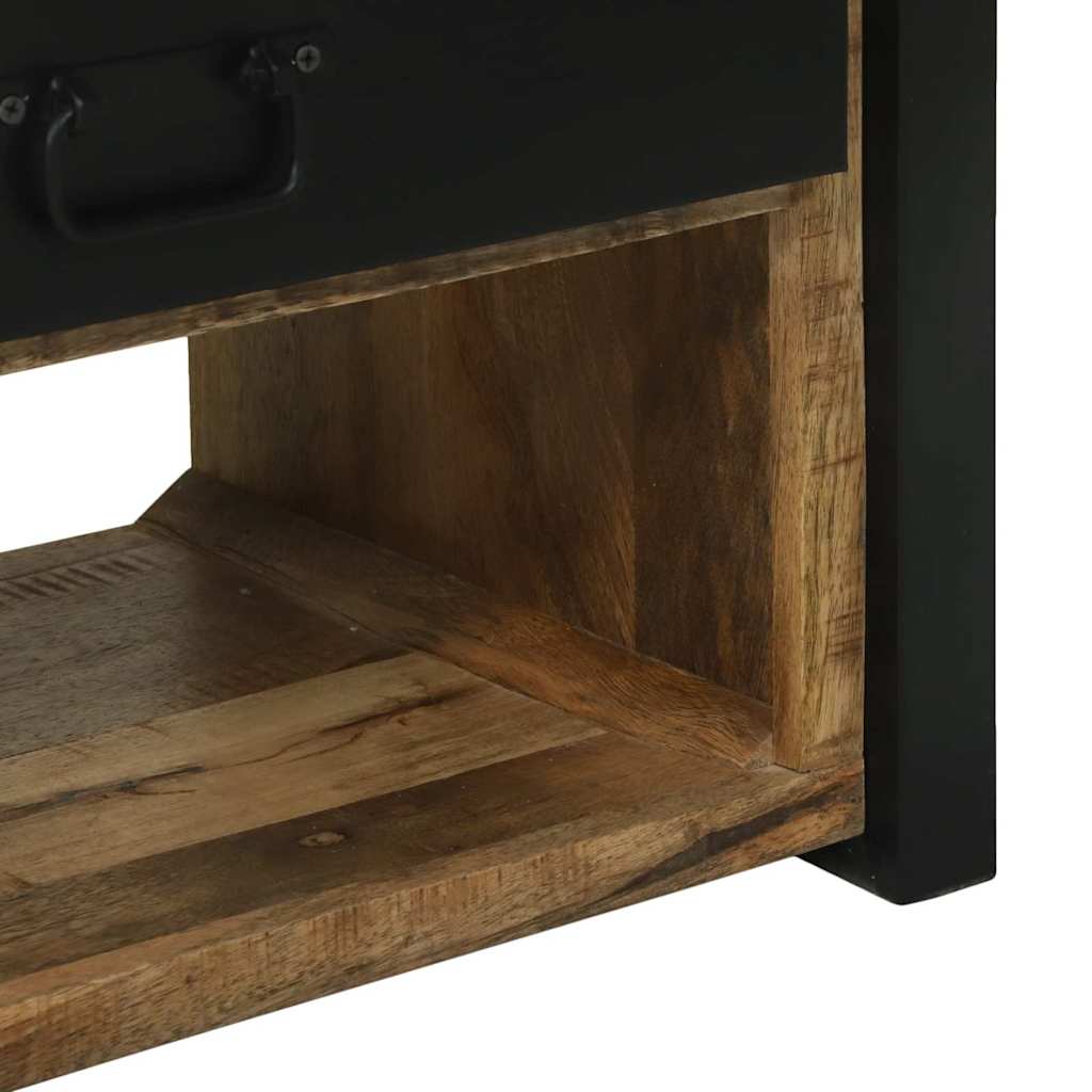 Perchero para ropa con cajón Marrón Madera maciza de Mango