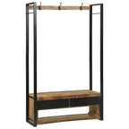 Perchero para ropa con cajón Marrón Madera maciza de Mango