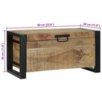 Baúles de almacenamiento 60 x 30 x 30 cm Madera maciza de Mango
