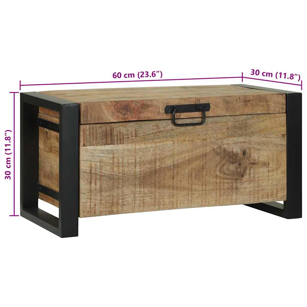 Baúles de almacenamiento 60 x 30 x 30 cm Madera maciza de Mango