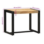 Banco 60x35x45 cm madera maciza de mango rugoso