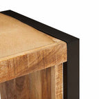 Banco de almacenamiento con cajón Marrón Madera maciza de Mango