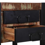 Mesa Auxiliar con cajón Multicolor Madera sólida recuperada