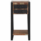Mesa Auxiliar con cajón Multicolor Madera sólida recuperada