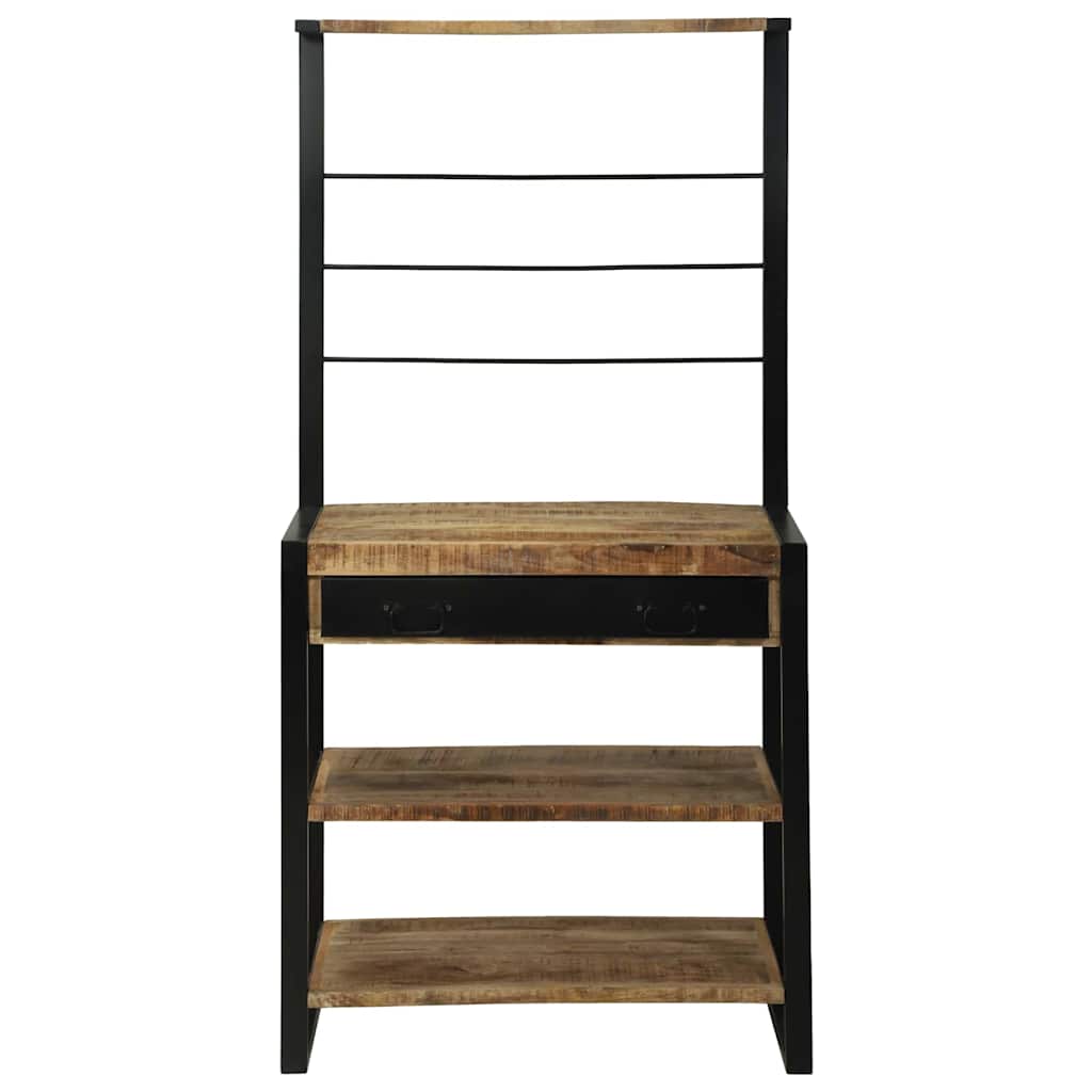 Estante de cocina Marrón y Negro 80 x 40 x 160 cm