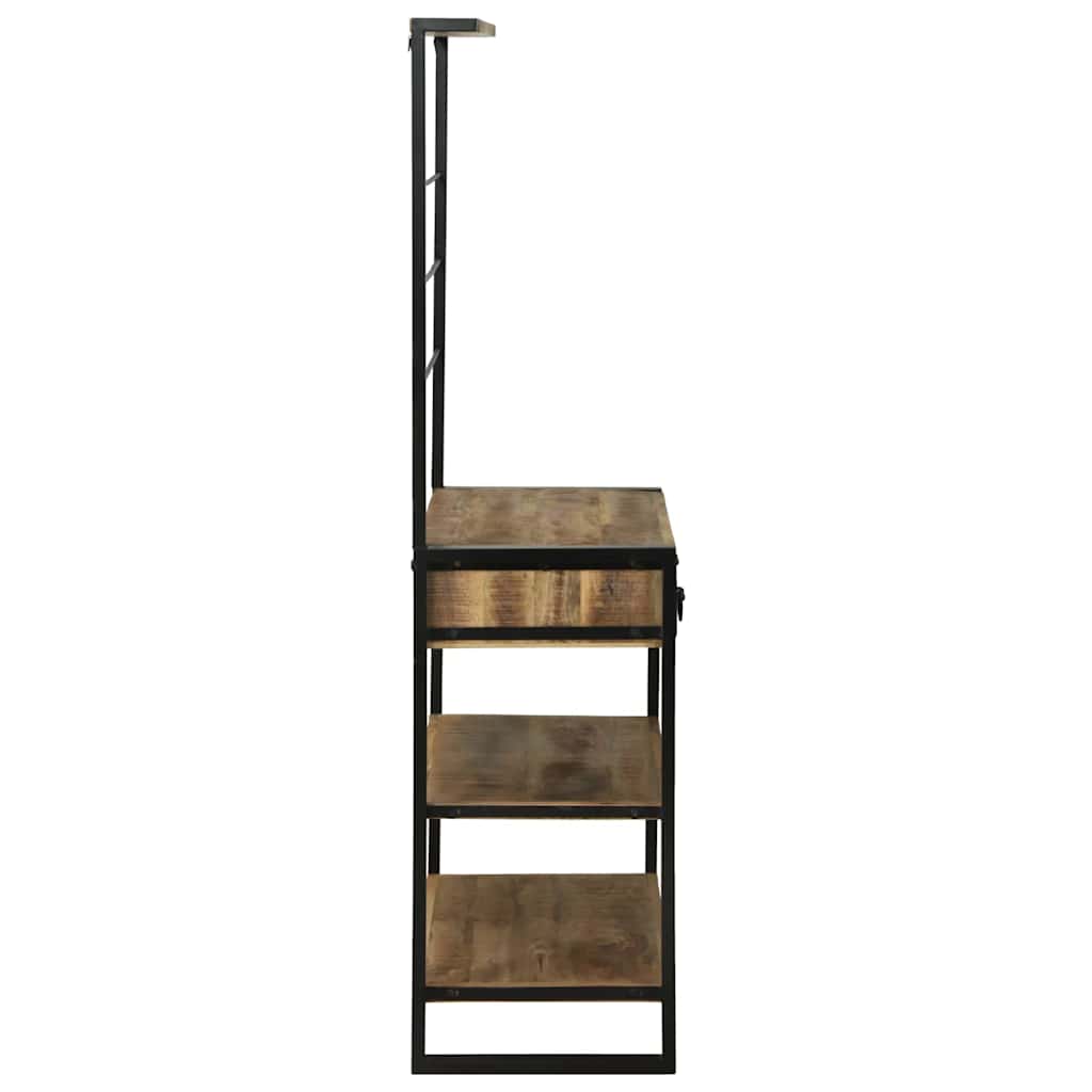 Estante de cocina Marrón y Negro 80 x 40 x 160 cm