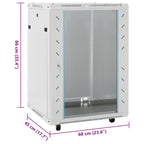 Rack de servidores 15U 19" IP20 gris 60x45x86 cm