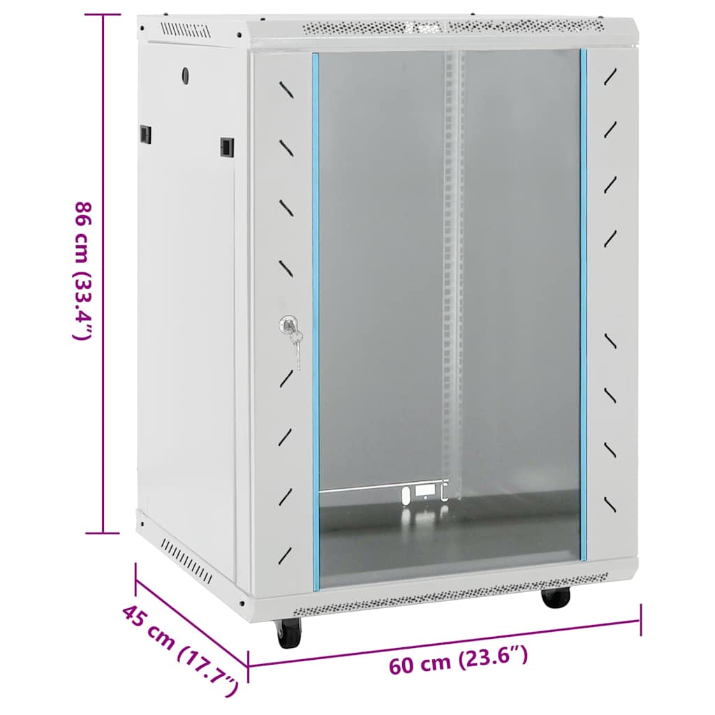 Rack de servidores 15U 19" IP20 gris 60x45x86 cm