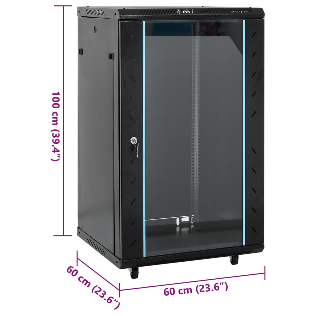 Rack de servidores 15U 19" IP20 negro 60x60x100 cm