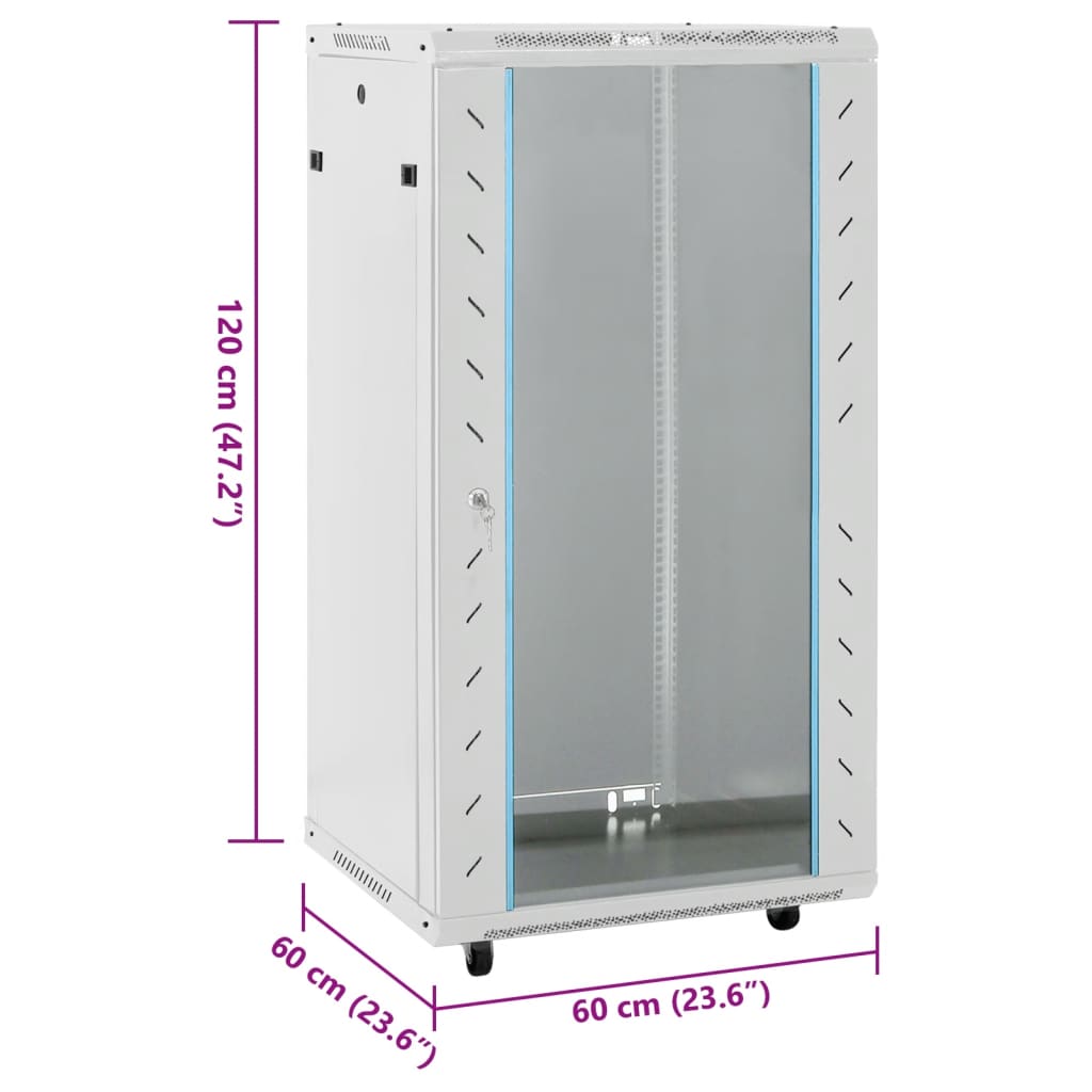 Rack de servidores 22U 19" IP20 gris 60x60x120 cm