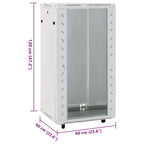 Rack de servidores 22U 19" IP20 gris 60x60x120 cm