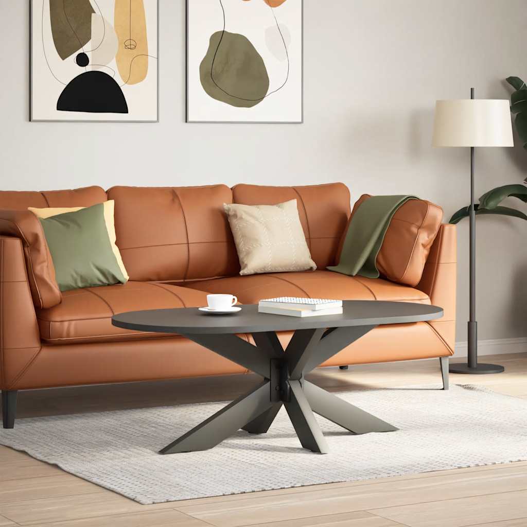 Pata para mesa de centro con forma de araña, antracita, 98 x 58 x (42-43) cm, acero
