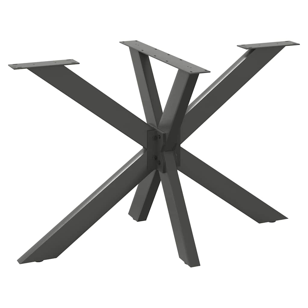 Pata de mesa de comedor forma araña antracita 120x68x(72-73) cm acero