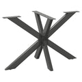 Pata de mesa de comedor forma araña antracita 120x68x(72-73) cm acero
