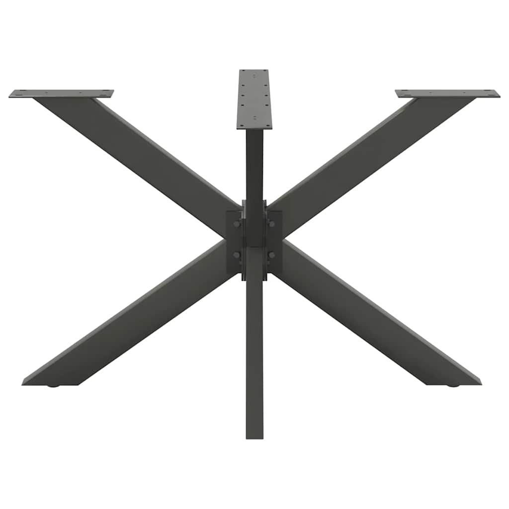 Pata de mesa de comedor forma araña antracita 120x68x(72-73) cm acero