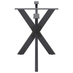 Pata de mesa de comedor forma araña antracita 120x68x(72-73) cm acero