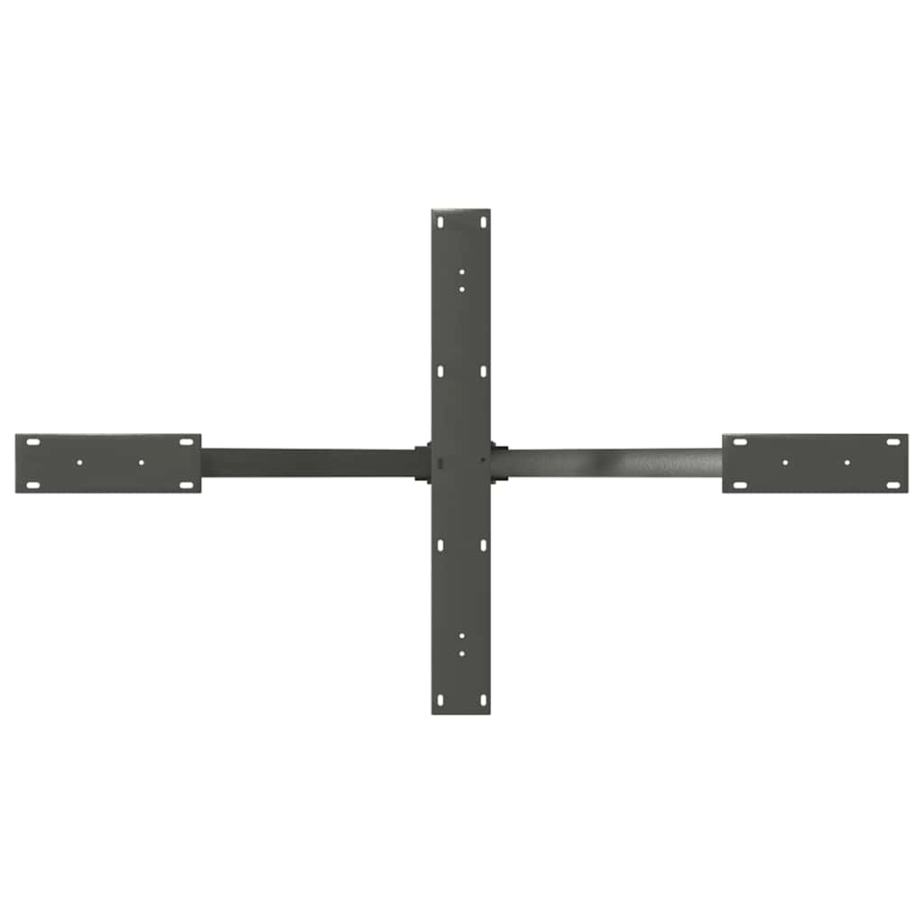 Pata de mesa de comedor forma araña antracita 120x68x(72-73) cm acero