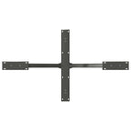 Pata de mesa de comedor forma araña antracita 120x68x(72-73) cm acero