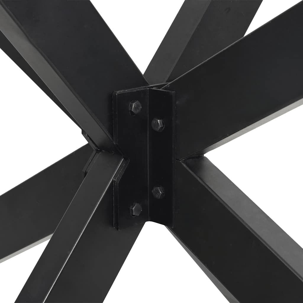 Pata de mesa de comedor forma araña antracita 120x68x(72-73) cm acero
