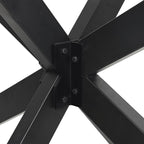 Pata de mesa de comedor forma araña antracita 120x68x(72-73) cm acero