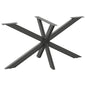 Pé de mesa de jantar, forma aranha, antracite, 120x68x(72-73) cm, aço