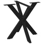 Pé de mesa de jantar, forma aranha, antracite, 120x68x(72-73) cm, aço