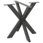 Pé de mesa de jantar, forma aranha, antracite, 120x68x(72-73) cm, aço