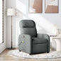 Sillón reclinable de cuero auténtico negro