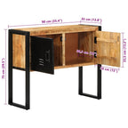 Mueble consola madera maciza de mango 90x35x75 cm