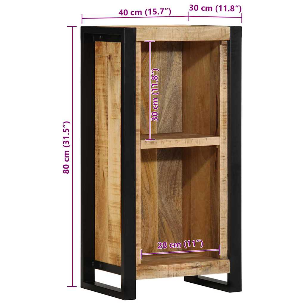 Armario de Noche Marrón 40 x 30 x 80 cm Madera maciza de Mango
