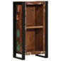 Mesita de noche de madera maciza reciclada 40x30x80 cm