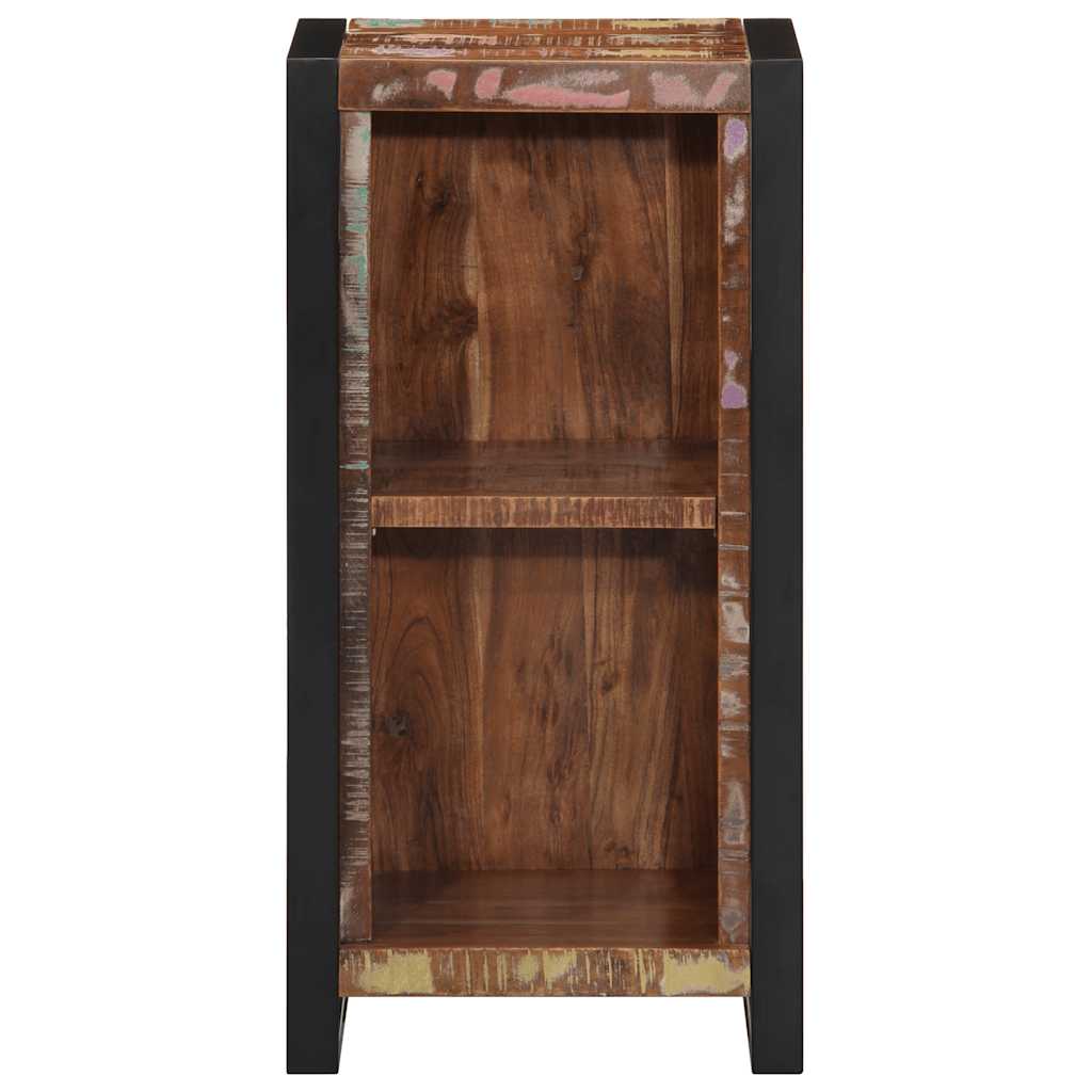 Mesita de noche de madera maciza reciclada 40x30x80 cm