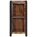 Mesita de noche de madera maciza reciclada 40x30x80 cm