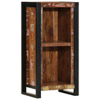 Mesita de noche de madera maciza reciclada 40x30x80 cm
