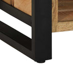 Banco para zapatos Marrón Madera maciza de Mango