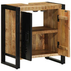 Mueble de Cuarto de Baño Marrón Madera de mango maciza