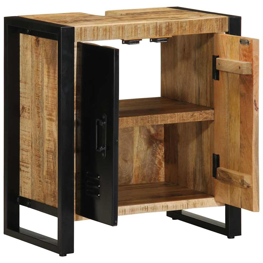 Mueble de Cuarto de Baño Marrón Madera de mango maciza