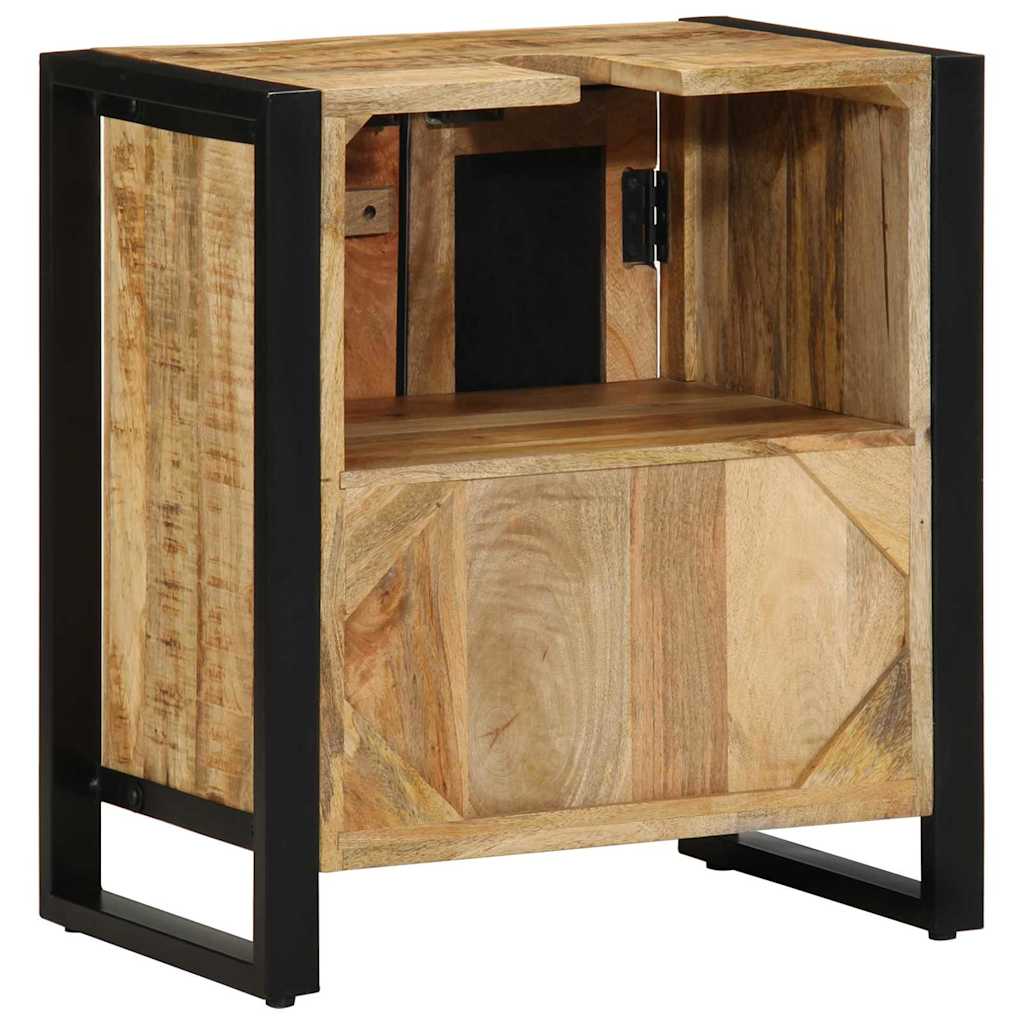 Mueble de Cuarto de Baño Marrón Madera de mango maciza