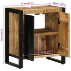 Mueble de Cuarto de Baño Marrón Madera de mango maciza