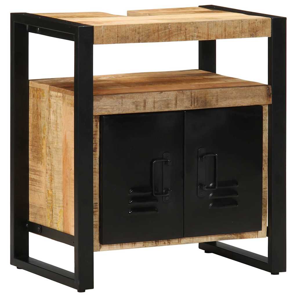 Mueble de Cuarto de Baño Marrón Madera de mango maciza